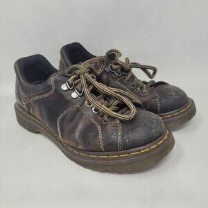 Vintage Dr. Martens Shoes Women 8 Brown Leather Lace Up Oxford Low AirWair 11864